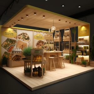 Exhibition Stand For A Food Company Stand Area (1) Выставочный дизайн стенда от "Фаворит Групп"